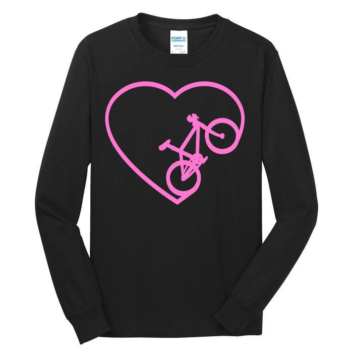 Funny Bicycle Heart Love Biking Cyclist  Wo Gift Tank Top Tall Long Sleeve T-Shirt