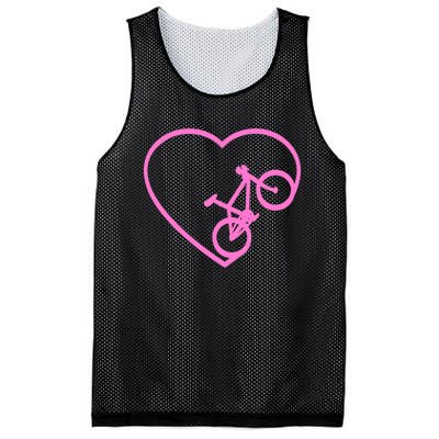 Funny Bicycle Heart Love Biking Cyclist  Wo Gift Tank Top Mesh Reversible Basketball Jersey Tank