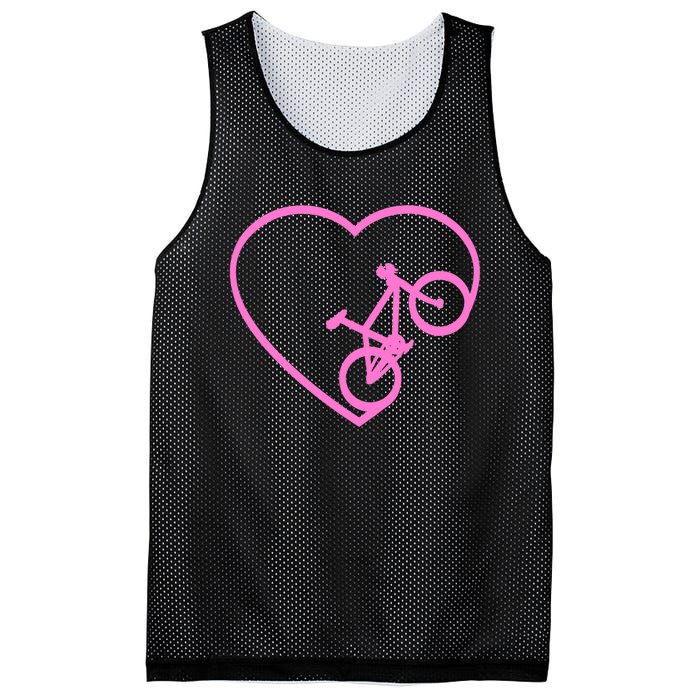 Funny Bicycle Heart Love Biking Cyclist  Wo Gift Tank Top Mesh Reversible Basketball Jersey Tank