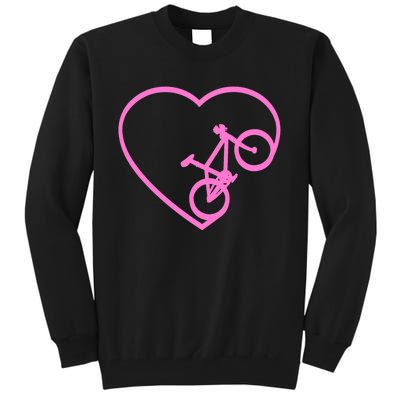 Funny Bicycle Heart Love Biking Cyclist  Wo Gift Tank Top Tall Sweatshirt