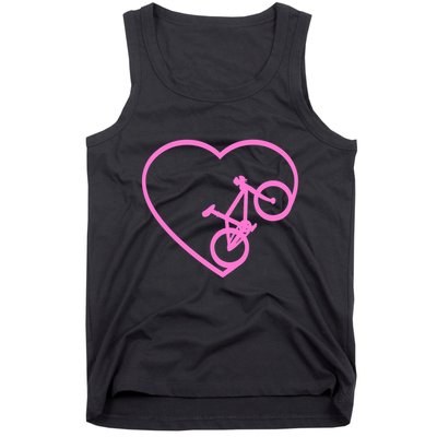 Funny Bicycle Heart Love Biking Cyclist  Wo Gift Tank Top Tank Top