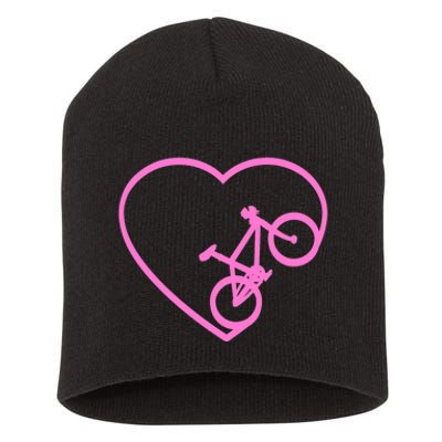 Funny Bicycle Heart Love Biking Cyclist  Wo Gift Tank Top Short Acrylic Beanie