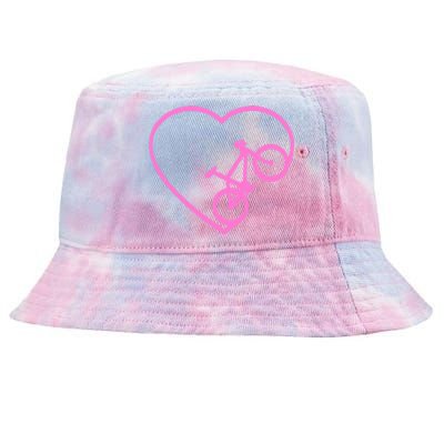 Funny Bicycle Heart Love Biking Cyclist  Wo Gift Tank Top Tie-Dyed Bucket Hat