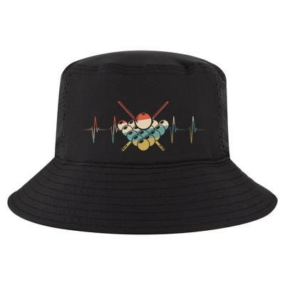 Fivepin Billiards Heartbeat Retro Ecg Ekg Gift Cool Comfort Performance Bucket Hat