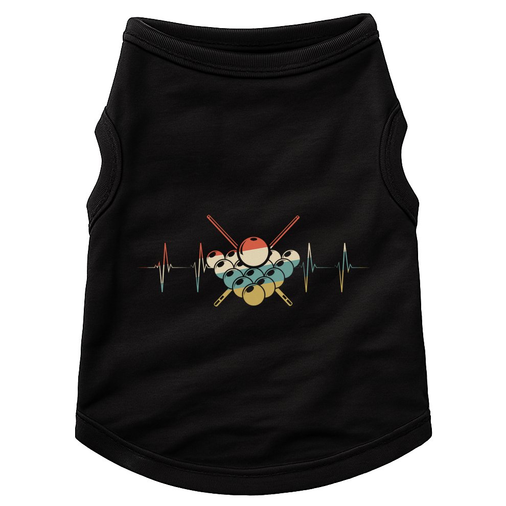 Fivepin Billiards Heartbeat Retro Ecg Ekg Gift Doggie Tank
