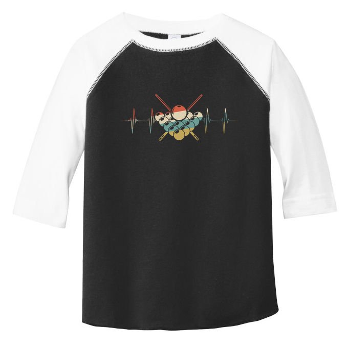 Fivepin Billiards Heartbeat Retro Ecg Ekg Gift Toddler Fine Jersey T-Shirt