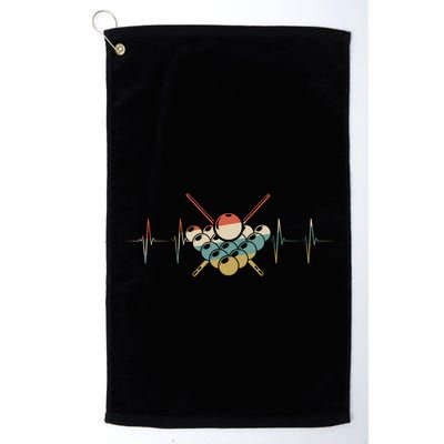 Fivepin Billiards Heartbeat Retro Ecg Ekg Gift Golf Towel