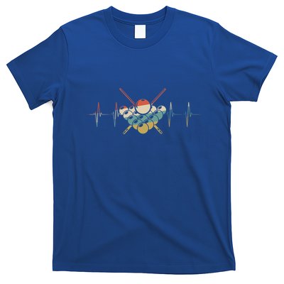 Fivepin Billiards Heartbeat Retro Ecg Ekg Gift T-Shirt