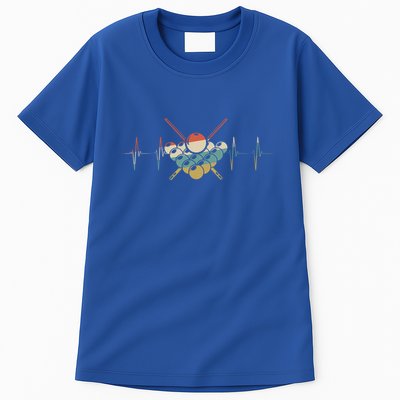 Fivepin Billiards Heartbeat Retro Ecg Ekg Gift Tall T-Shirt