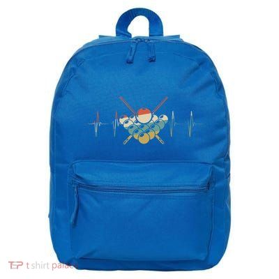 Fivepin Billiards Heartbeat Retro Ecg Ekg Gift 16 in Basic Backpack