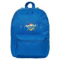 Fivepin Billiards Heartbeat Retro Ecg Ekg Gift 16 in Basic Backpack