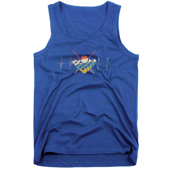 Fivepin Billiards Heartbeat Retro Ecg Ekg Gift Tank Top