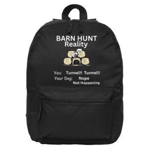 Funny Barn Hunt Tunnel Reality Not Happening With Cute Rat 16 in Basic Backpack