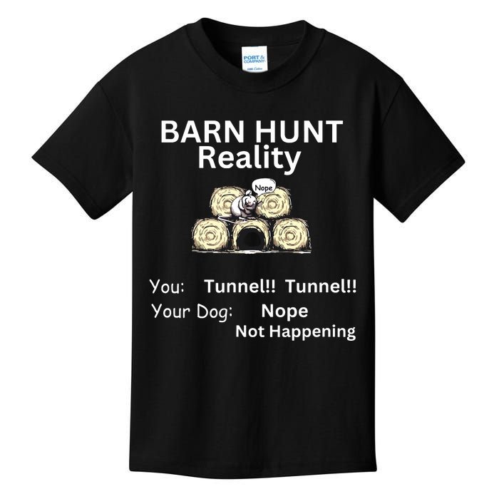 Funny Barn Hunt Tunnel Reality Not Happening With Cute Rat Kids T-Shirt