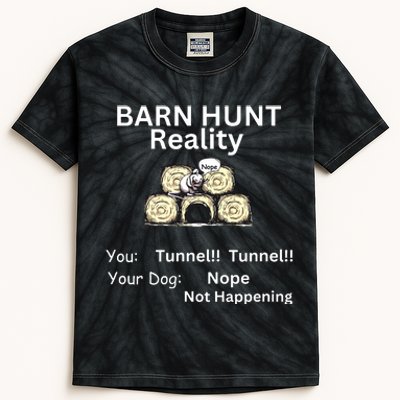 Funny Barn Hunt Tunnel Reality Not Happening With Cute Rat Kids Tie-Dye T-Shirt