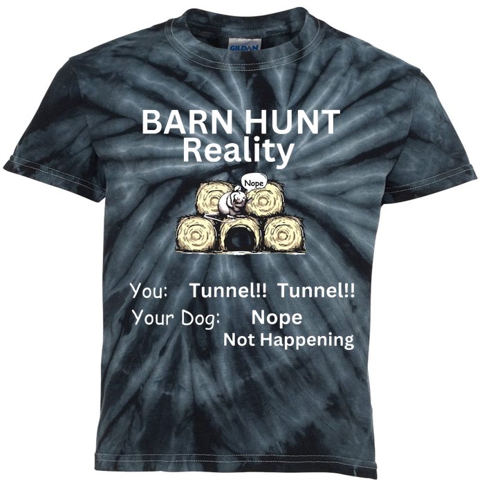 Funny Barn Hunt Tunnel Reality Not Happening With Cute Rat Kids Tie-Dye T-Shirt