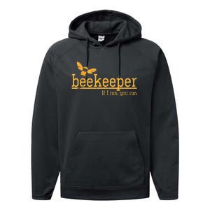 Funny Bee Hive Honey Lover Gift Beekeeper Performance Fleece Hoodie