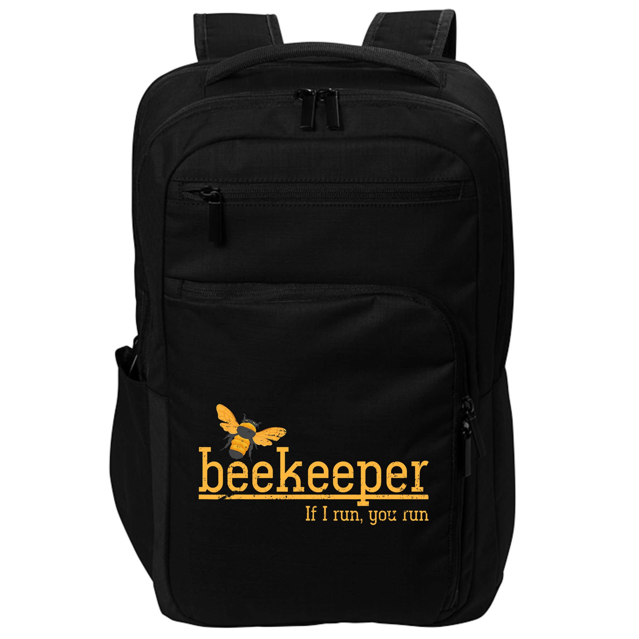 Funny Bee Hive Honey Lover Gift Beekeeper Impact Tech Backpack