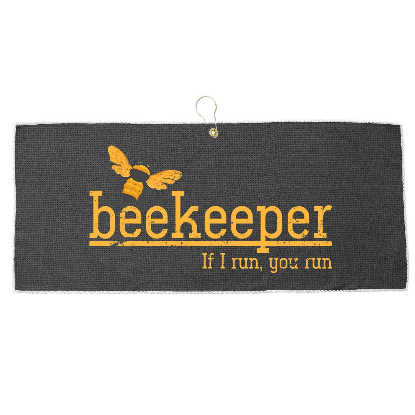 Funny Bee Hive Honey Lover Gift Beekeeper Large Microfiber Waffle Golf Towel