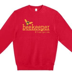 Funny Bee Hive Honey Lover Gift Beekeeper Premium Crewneck Sweatshirt