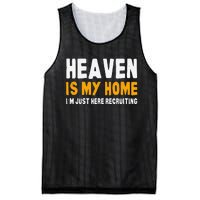 Funny Bible Heaven Is My Home Christian Jesus Believer Gift Mesh Reversible Basketball Jersey Tank