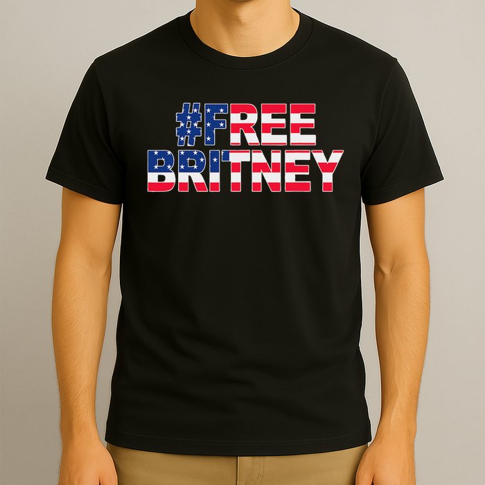 Free Britney Hashtag Freebritney Freebritney Usa Flag T-Shirt