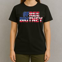 Free Britney Hashtag Freebritney Freebritney Usa Flag T-Shirt
