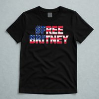 Free Britney Hashtag Freebritney Freebritney Usa Flag T-Shirt