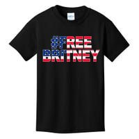 Free Britney Hashtag Freebritney Freebritney Usa Flag Kids T-Shirt