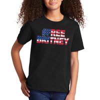 Free Britney Hashtag Freebritney Freebritney Usa Flag Kids T-Shirt
