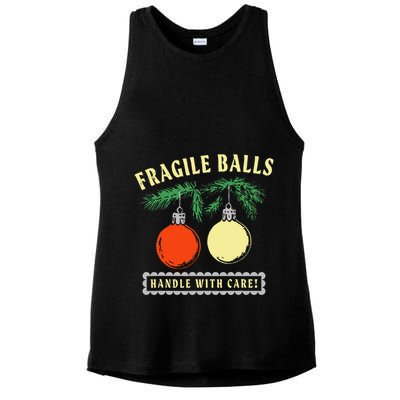 Fragile Balls Handle With Care Funny Ladies PosiCharge Tri-Blend Wicking Tank