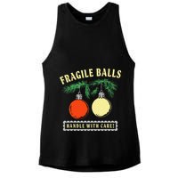 Fragile Balls Handle With Care Funny Ladies PosiCharge Tri-Blend Wicking Tank