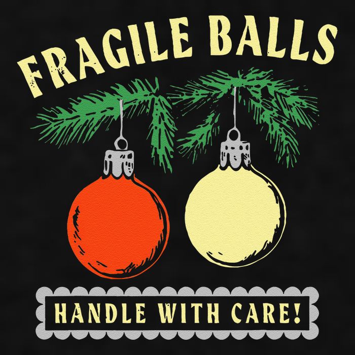 Fragile Balls Handle With Care Funny Ladies PosiCharge Tri-Blend Wicking Tank