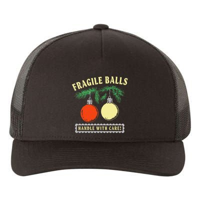 Fragile Balls Handle With Care Funny Yupoong Adult 5-Panel Trucker Hat