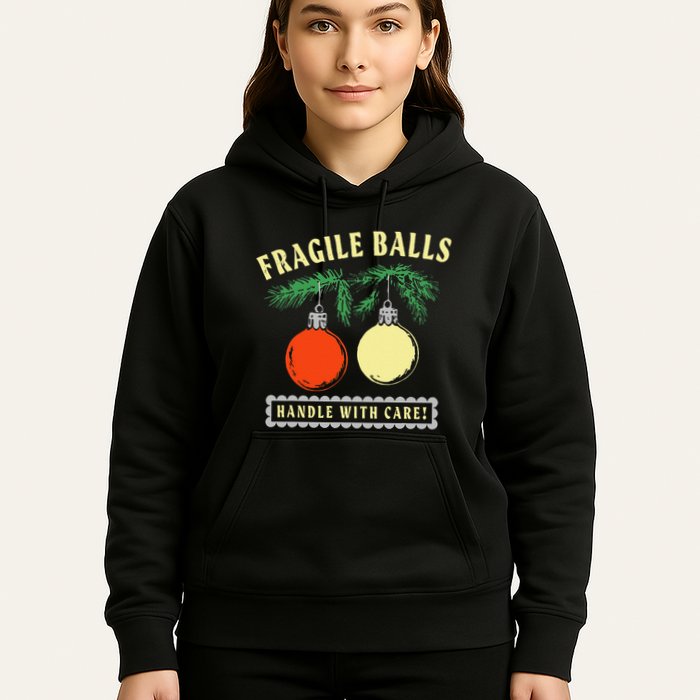 Fragile Balls Handle With Care Funny Hoodie