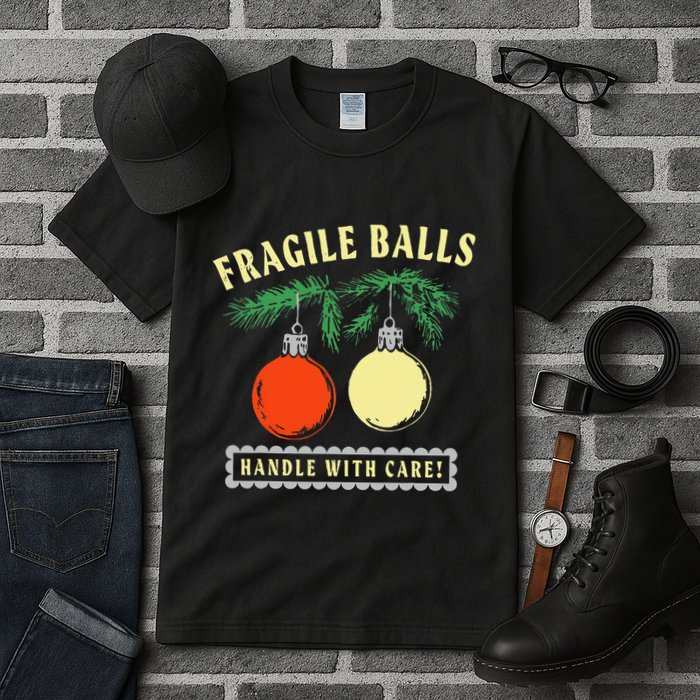 Fragile Balls Handle With Care Funny Tall T-Shirt