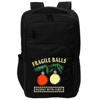 Fragile Balls Handle With Care Funny Impact Tech Backpack