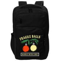 Fragile Balls Handle With Care Funny Impact Tech Backpack