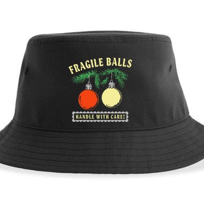 Fragile Balls Handle With Care Funny Sustainable Bucket Hat