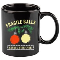 Fragile Balls Handle With Care Funny 11oz C Handle Ceramic Mug