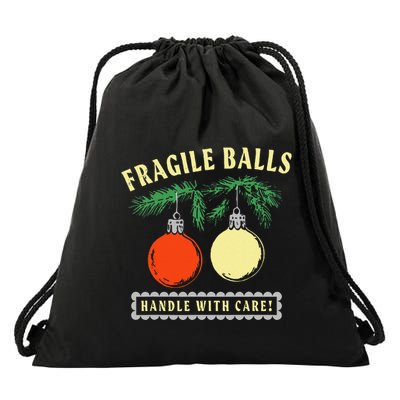 Fragile Balls Handle With Care Funny Drawstring Bag