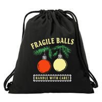 Fragile Balls Handle With Care Funny Drawstring Bag