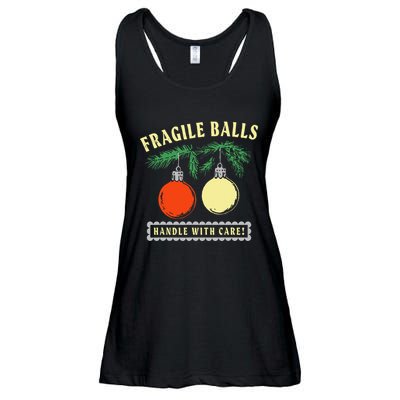 Fragile Balls Handle With Care Funny Ladies Essential Flowy Tank