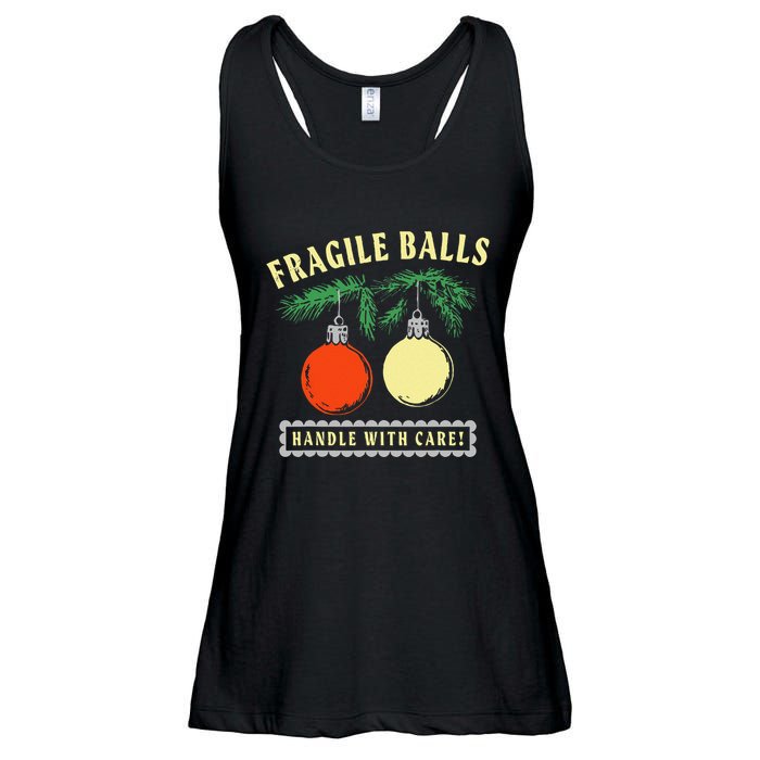 Fragile Balls Handle With Care Funny Ladies Essential Flowy Tank