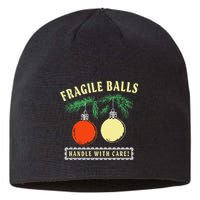Fragile Balls Handle With Care Funny Sustainable Beanie