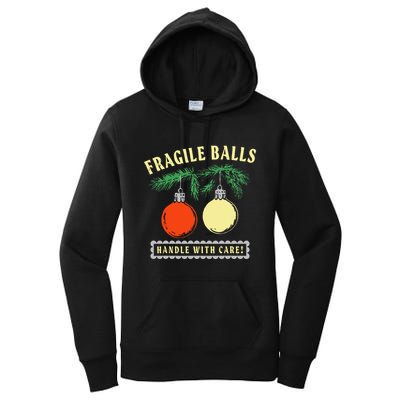 Fragile Balls Handle With Care Funny Women's Pullover Hoodie