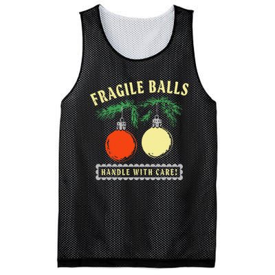 Fragile Balls Handle With Care Funny Mesh Reversible Basketball Jersey Tank