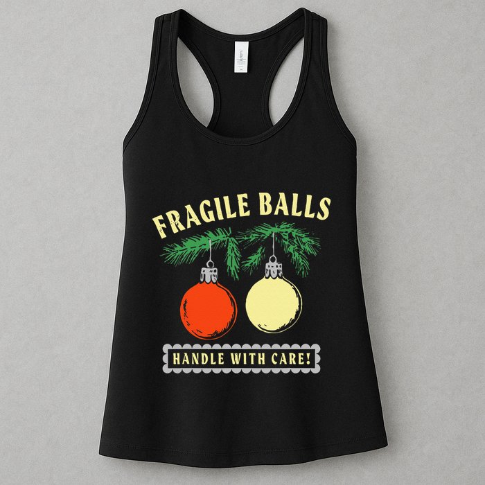 Fragile Balls Handle With Care Funny Womens Tank Top