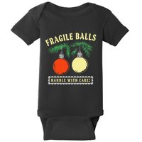 Fragile Balls Handle With Care Funny Baby Bodysuit