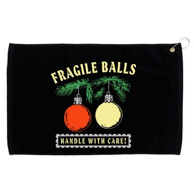 Fragile Balls Handle With Care Funny Grommeted Golf Towel